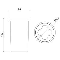 Стакан настольный для зубных щеток Timo Saona 13233/03 черный