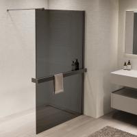 Душевые перегородки Walk-In VSW-1HR120CGGM 1200x2000 профиль вороненая сталь стекло тонированное VINCEA