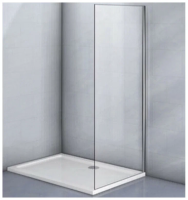 Фиксированная боковая панель без верхнего и нижнего профиля E-SP-CH-100-01-C9 1000x1953 Цвет профиля Хром Стекло  Прозрачное Veconi