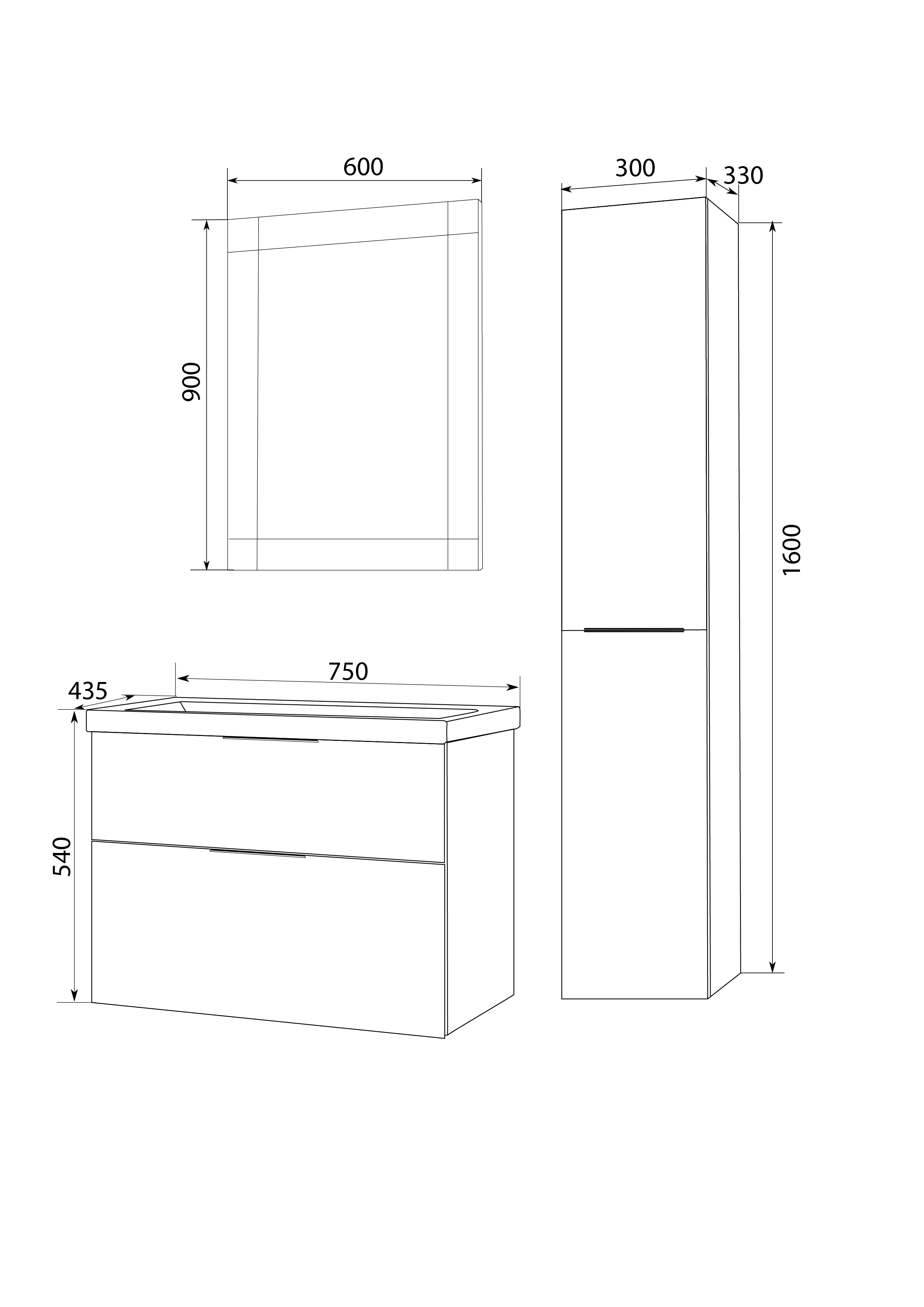 Зеркало Glass 60*80 Black stone У73246 Marka One