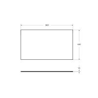 Столешница из HPL материала 80x46  CADRO 80x46x1,3  Nero Magma CADRO-80-HPL-NRM CEZARES