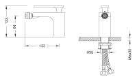 Смеситель для биде Timo Torne 4362/17F золото матовое
