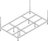 Сборный каркас к ванне Лугано 160/Либерти 160 (шпильки)