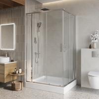 Душевой уголок прямоугольный LUCE-AH-22-110/100-C-Cr 1100x1000x1950 BelBagno