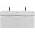 Тумба подвесная под раковину с двумя выдвижными ящиками и двойным внутренним ящиком PREMIUM 120x44x43 Plisse Bianco opaco 55446 CEZARES